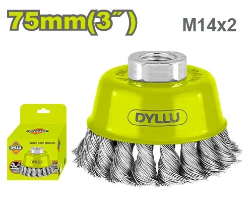 Perie cupa slefuit сu sarma  M14 D 75mm DYLLU DTCE2401