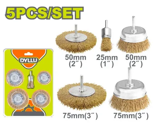 Set de perie șlefuit cu sârmă 5buc DYLLU DTCE6401