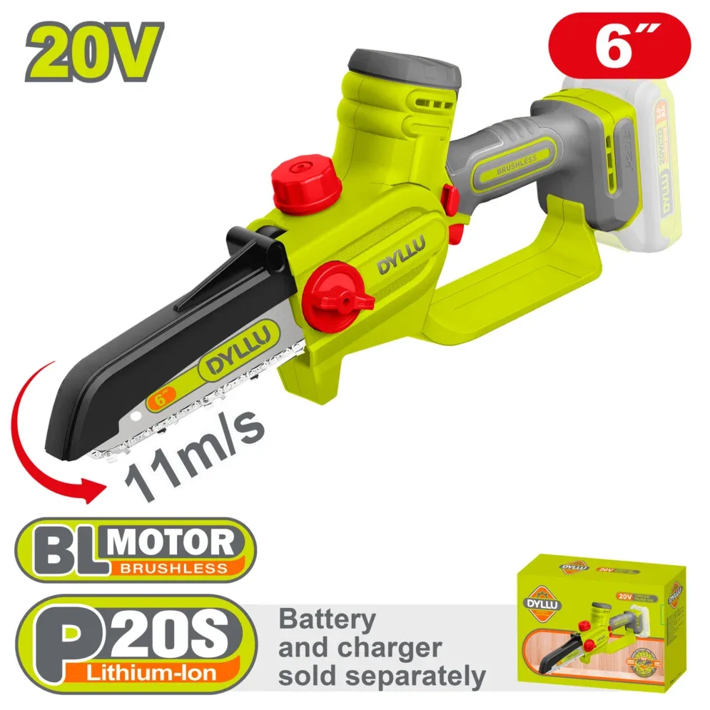 Mini ferestrău cu lanț compatibil cu acumulator 6"(15cm) 20V DYLLU DTCLP560