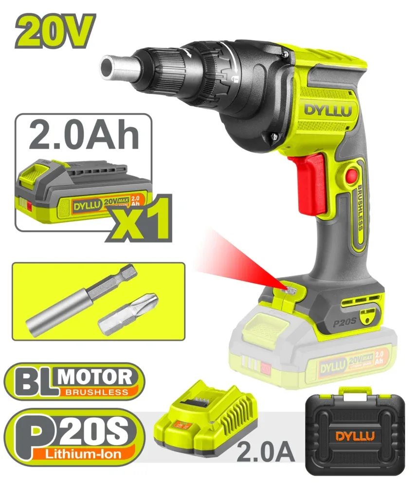 DTDS204285 Masina de insurubat pentru gips pe acumulator Li-Ion 20V/1*2Ah DYLLU DTDS204285 - imagine 1
