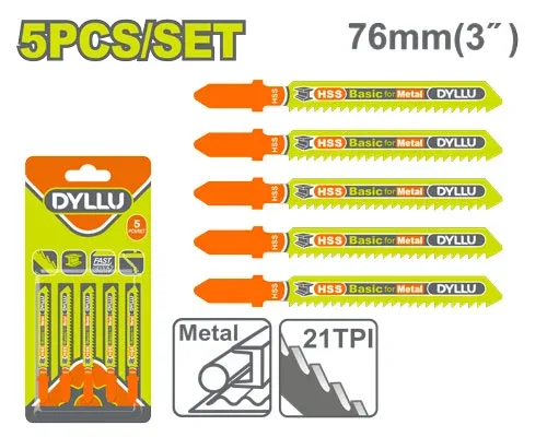 Set lamă pentru metal ferestrău alternativ 50mm 21TPI 5buc. DYLLU DTJB118A