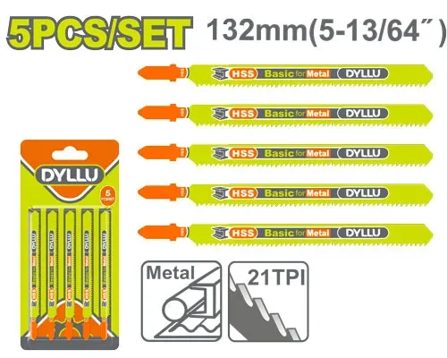 Set lamă pentru metal ferestrău alternativ 110mm 21TPI 5buc. DYLLU DTJB318A
