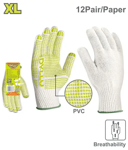 Mănuși tricotate cu puncte din PVC XL DYLLU DTKG1801