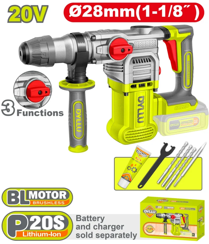 Ciocan rotopercutor compatibil cu acumulator 28mm DYLLU DTLM1528