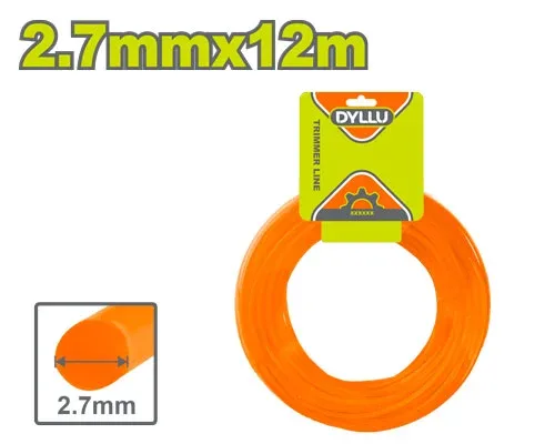 Fir nailon pentru trimmer 2.7mmx12m DYLLU DTNG1132