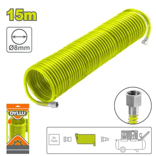 Furtun cuplaj rapid spiralat 5x8mm 15m DYLLU DTQG1915