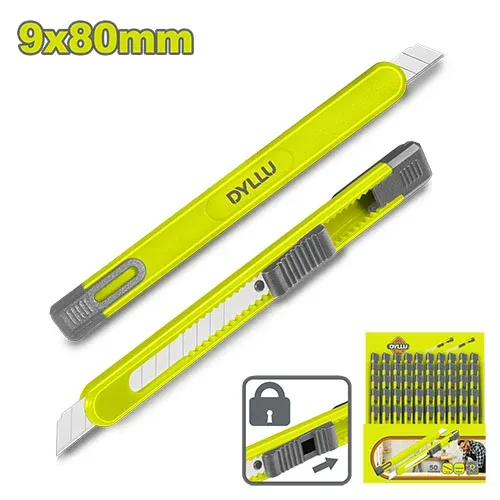 Cutter retractabil plastic 9х80mm DTSK2909 DYLLU