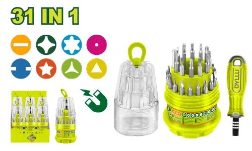 DTSS1J31 Set surubelniță cu biți 31in1 DYLLU DTSS1J31 - imagine 1