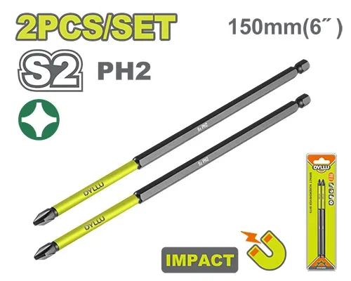 DTSV4K64 Set de biți 150mm PH2 2buc. DYLLU DTSV4K64 - imagine 1