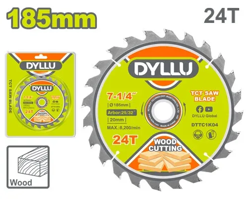 Disc pentru lemn 185mm 24T DYLLU DTTC1K04
