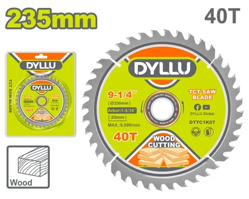 Disc pentru lemn 235mm 40T DYLLU DTTC1K07