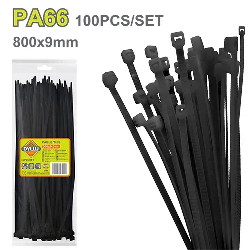 Coliere plastic 9x800mm 100buc negru DYLLU DTTEB580090