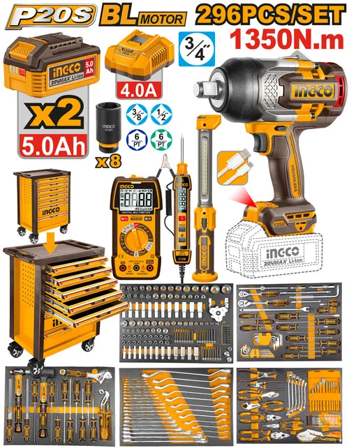 Набор инструментов 296 шт. INGCO HTCS282962 Set instrumente 296 buc. INGCO HTCS282962