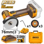 Mini polizor unghiular cu acumulator 20V/1*2,0Ah INGCO CAGLI207625