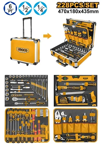 Set de instrumente 228 buc  INGCO HKTHP52288