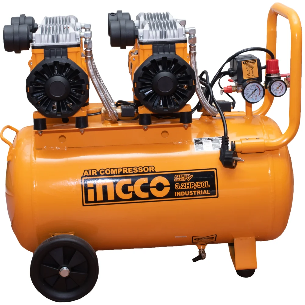 Compresor fara ulei INGCO ACS224501 2x1200W 50L