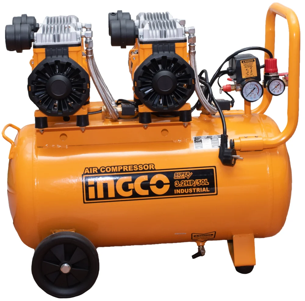 Compresor fara ulei INGCO ACS224501 2x1200W 50L
