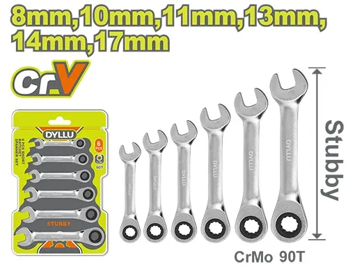 Set chei combinate cu clinchet  6 buc 8-17mm DYLLU DTSP6406