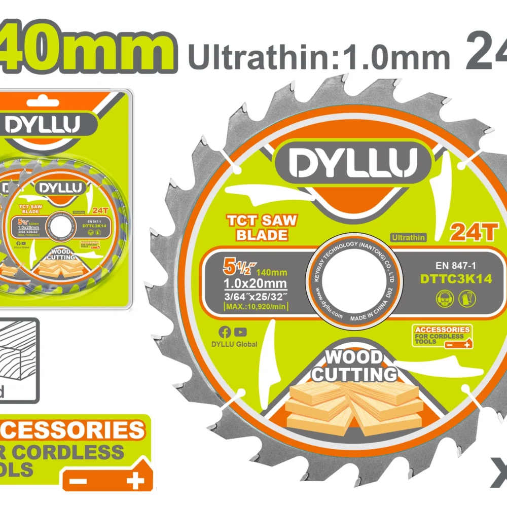 Disc pentru lemn 140mm 24T DYLLU DTTC3K14