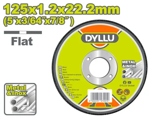 Disc pentru taiat metal 125mm*1.2mm*22.2mmm DYLLU DTAC2351