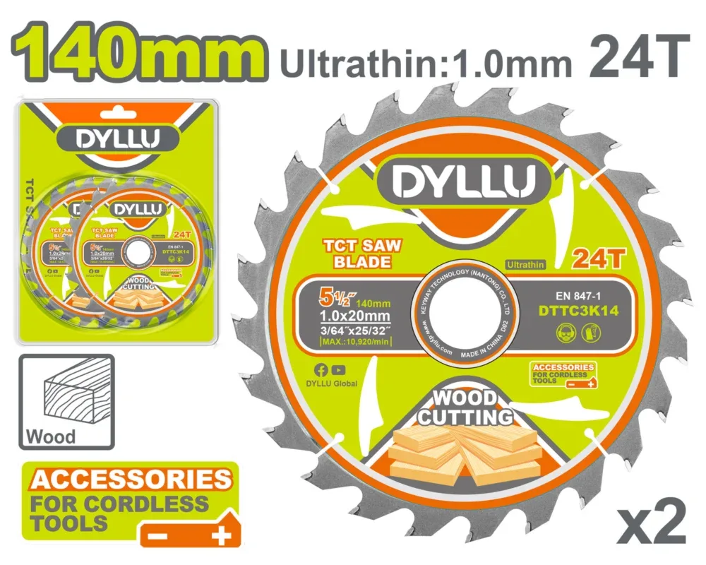 Disc pentru lemn 140mm 24T DYLLU DTTC3K14
