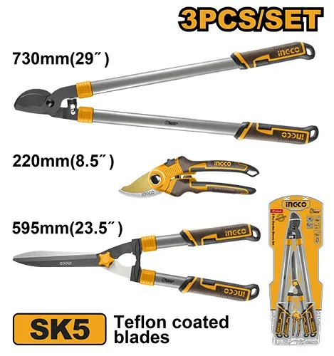 Set din 3 scule pentru gradinarit   INGCO HLT76133